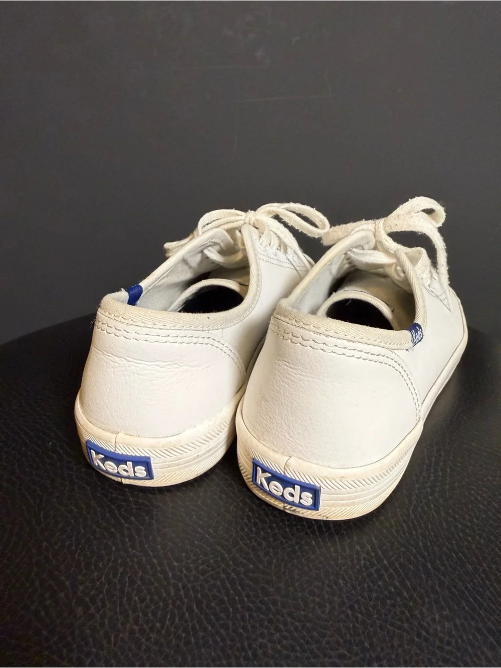 Keds Champion White Leather Lace Up Sneakers Women’s Size 7.5 Comfort Shoes